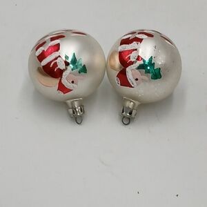 Festive Christmas Ornaments with Santa Design